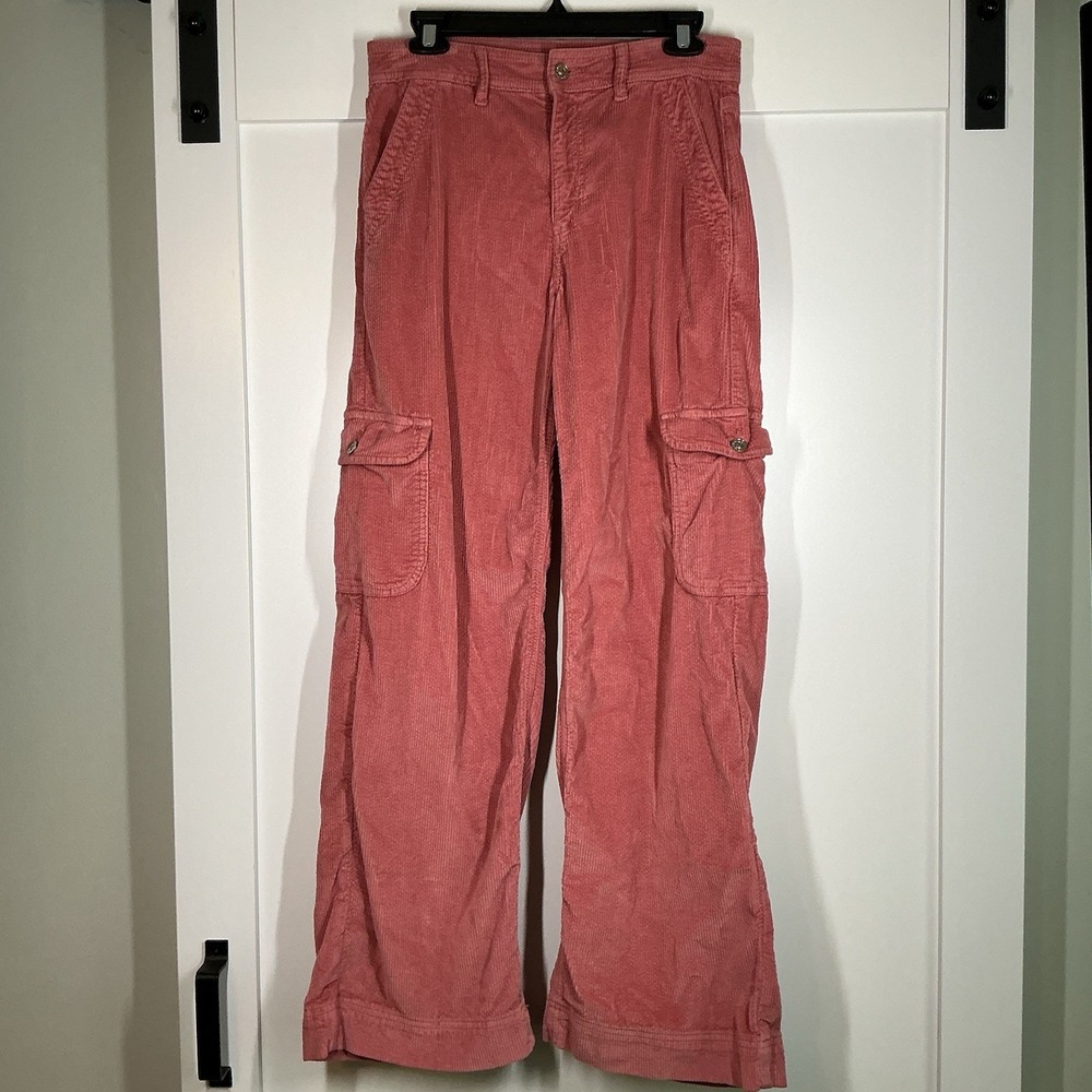 American Eagle‎ Pants Womens 4R Pink Corduroy Stretch Bootcut Flare Y2K Retro